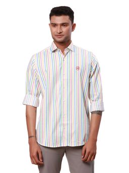 Raymond - Regular Fit Striped Multi-Color Shirt