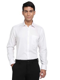 Raymond - Regular Fit Structure White Shirt