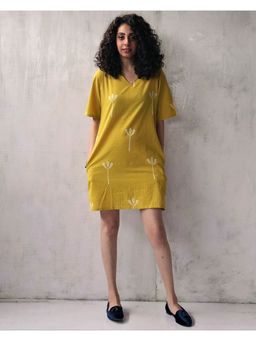 Chidiyaa - Yellow Cotton Dress