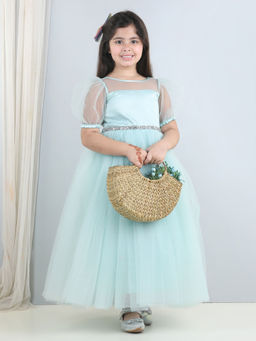 Toy Balloon Kids - Blue Girls Party Wear Gown
