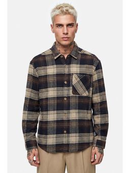Snitch - Multi-Colour Checks Full Sleeves Relaxed Casual Overshirt for Men