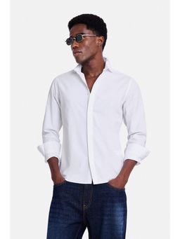 Snitch - White Full Sleeves Slim Festive Shirt for Men