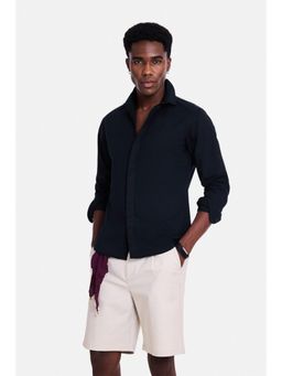 Snitch - Navy Blue Full Sleeves Slim Festive Shirt for Men