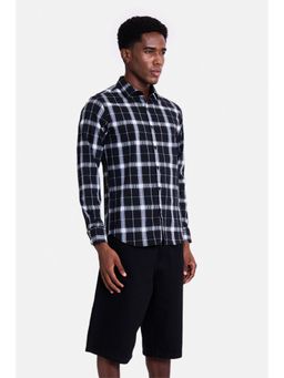 Snitch - Black Checks Full Sleeves Slim Casual Shirt for Men