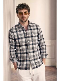 Snitch - White Checks Full Sleeves Regular Casual Shirt for Men