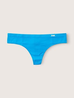 Victoria's Secret - Women Blue Solid Seamless Thong Panty (S)