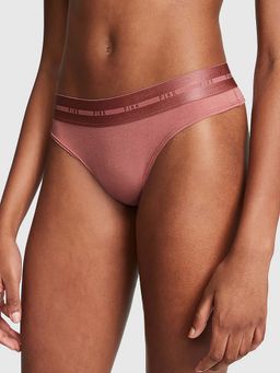 Victoria's Secret - Women Dusky Rose Pink Logo Thong Panty
