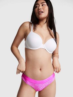 Victoria's Secret - Women Pink Printed Thong Panty