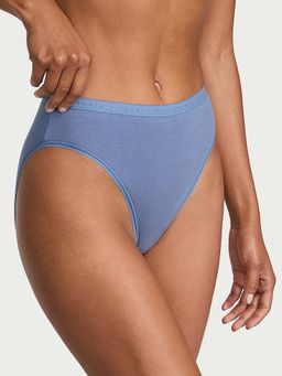 Victoria's Secret - Women Blue Stretch Cotton High-Leg Brief Panty (S)