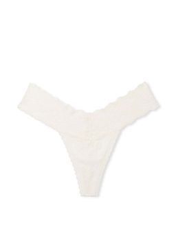 Victoria's Secret - Women White The Lacie Lace Thong Panty
