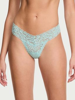 Victoria's Secret - Women Blue The Lacie Lace Thong Panty