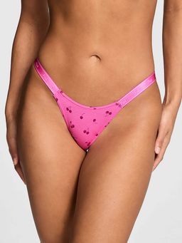 Victoria's Secret - Women Pink Cotton High-Leg Micro Thong Panty