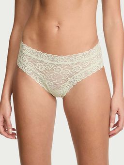 Victoria's Secret - Women Light Green Lace Strappy-Back Cheeky Brief Panty