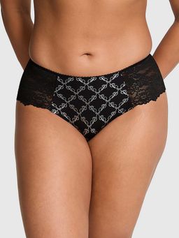 Victoria's Secret - Women Black Self Design Cheeky Brief Panty