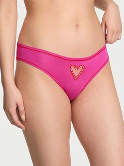 Victoria's Secret - Women Pink Cotton Cheeky Brief Panty