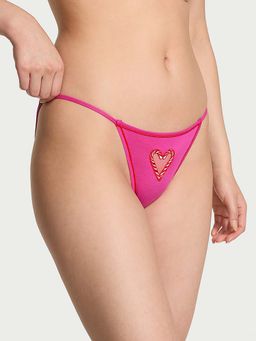 Victoria's Secret - Women Pink Cotton String Bikini