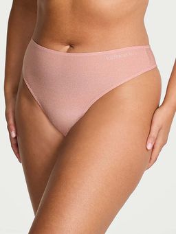 Victoria's Secret - Women Light Pink Shimmer Thong Panty
