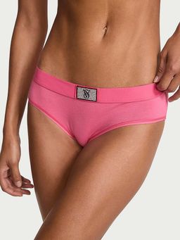 Victoria's Secret - Women Pink Cotton Shine Patch Hip Hugger Brief Panty