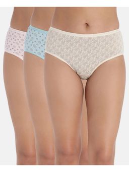 Zivame - Women Multi-Color Printed Full Coverage Hipster Panties (Pack of 3)