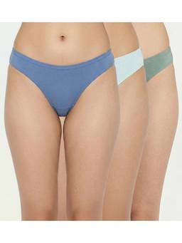 Zivame - Women Multi-Color Solid Low Rise Bikini Panties (Pack of 3)