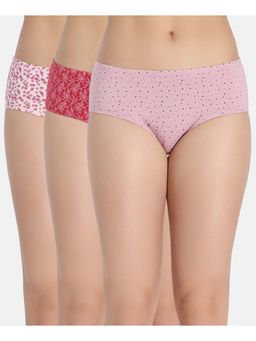 Zivame - Women Multi-Color Full Coverage Hipster Panties (Pack of 3)