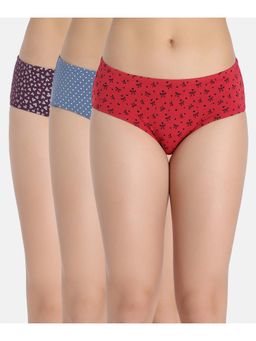 Zivame - Women Multi-Color Full Coverage Hipster Panties (Pack of 3)