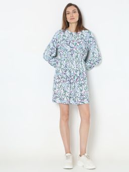 VERO MODA - Light Blue Printed Mini Dress