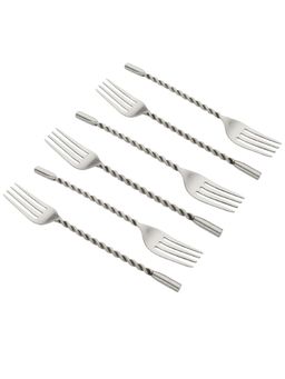 VarEesha - Antique Matt Finish Stainless Steel Twisted Handle Forks Set of 6