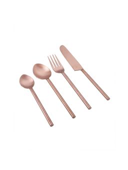 VarEesha - Rose Gold Stainless Steel Flatware Set of 4- Spoons and Forks
