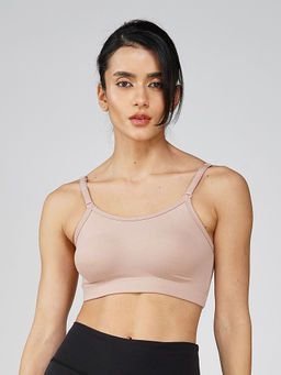 2PEACE - Nude Solid Non-Wired Non-Padded Full Coverage Sports Bra