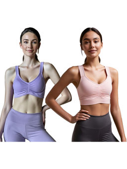 Secrets By ZeroKaata - Assorted Solid Lightly Padded Sports Bra Women (Pack of 2)