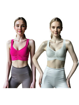 Secrets By ZeroKaata - Assorted Solid Lightly Padded Sports Bra Women (Pack of 2)