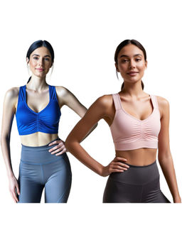 Secrets By ZeroKaata - Assorted Solid Lightly Padded Sports Bra Women (Pack of 2)