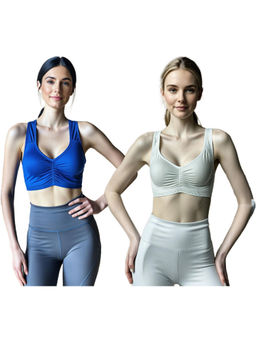 Secrets By ZeroKaata - Assorted Solid Lightly Padded Sports Bra Women (Pack of 2)
