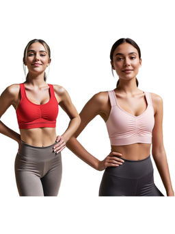 Secrets By ZeroKaata - Assorted Solid Lightly Padded Sports Bra Women (Pack of 2)