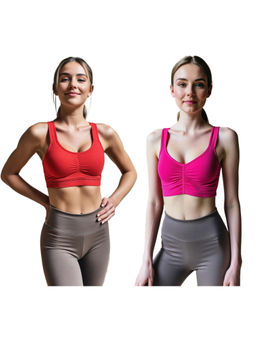 Secrets By ZeroKaata - Assorted Solid Lightly Padded Sports Bra Women (Pack of 2)