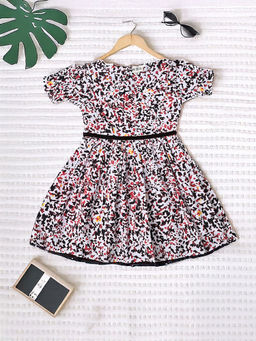 Bella Moda - White Dress with Belt and Bloomer (Set of 3)