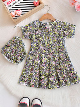 Bella Moda - Cotton Printed Dress with Bloomer (Set of 2)