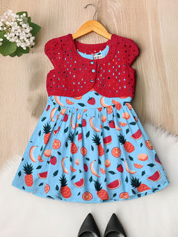 Bella Moda - Blue Dress with Detachable Jacket (Set of 2)