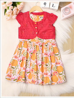 Bella Moda - Multi-Colour Dress with Detachable Jacket (Set of 2)