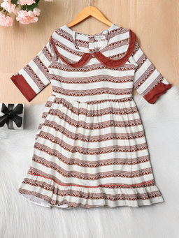 Bella Moda - White Printed Dress