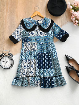 Bella Moda - Blue Printed Dress