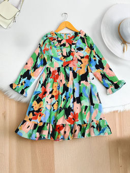 Bella Moda - Multi-Colour Printed Dress