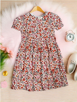 Bella Moda - Multi-Colour Floral Printed Dress