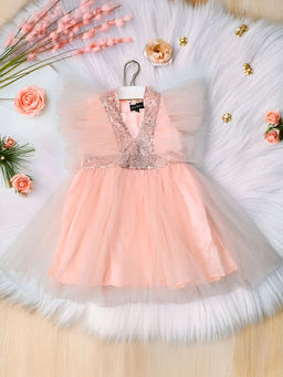 Bella Moda - Peach Beautiful Party Wear Dress