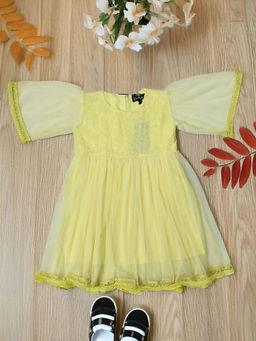 Bella Moda - Yellow Party Wear Dress