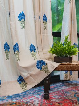 Urban Space - Cotton Window Curtains 5 Ft With Tab Top & Tieback 2 Pieces