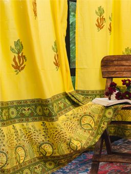 Urban Space - Cotton Window Curtains 5 Ft With Tab Top & Tieback 2 Pieces