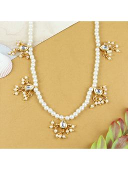 Asthetika Kids - White Drop Kundan Necklace
