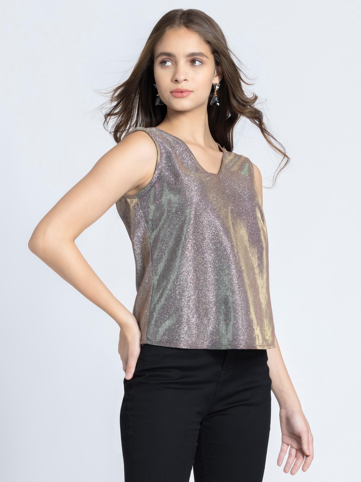 party wear shimmer tops